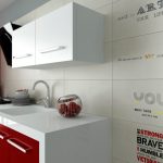Ciepłe odcienie kamienia w kuchni vein gold beige
